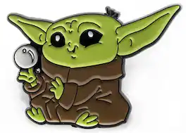 Star Wars - The Mandalorian Grogu With Ball Enamel Collector Pin - Green