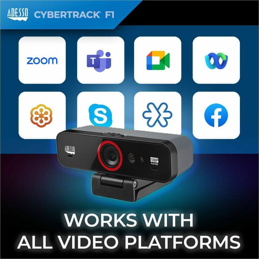 ADESSO CYBERTRACK F1

WORKS WITH ALL VIDEO PLATFORMS

1080P FULL HD