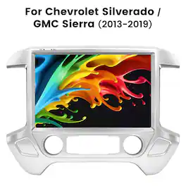 Junsun - For Chevrolet Silverado GMC Sierra 2013-2019 4+64GB Android15 carplay 4G LTE 13.1"Car Stereo Radio GPS Navi WIFI RDS BT - Silver