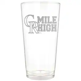 Great American Products - Colorado Rockies Etched 16oz. Rally Cry Pint Glass - Multicolor
