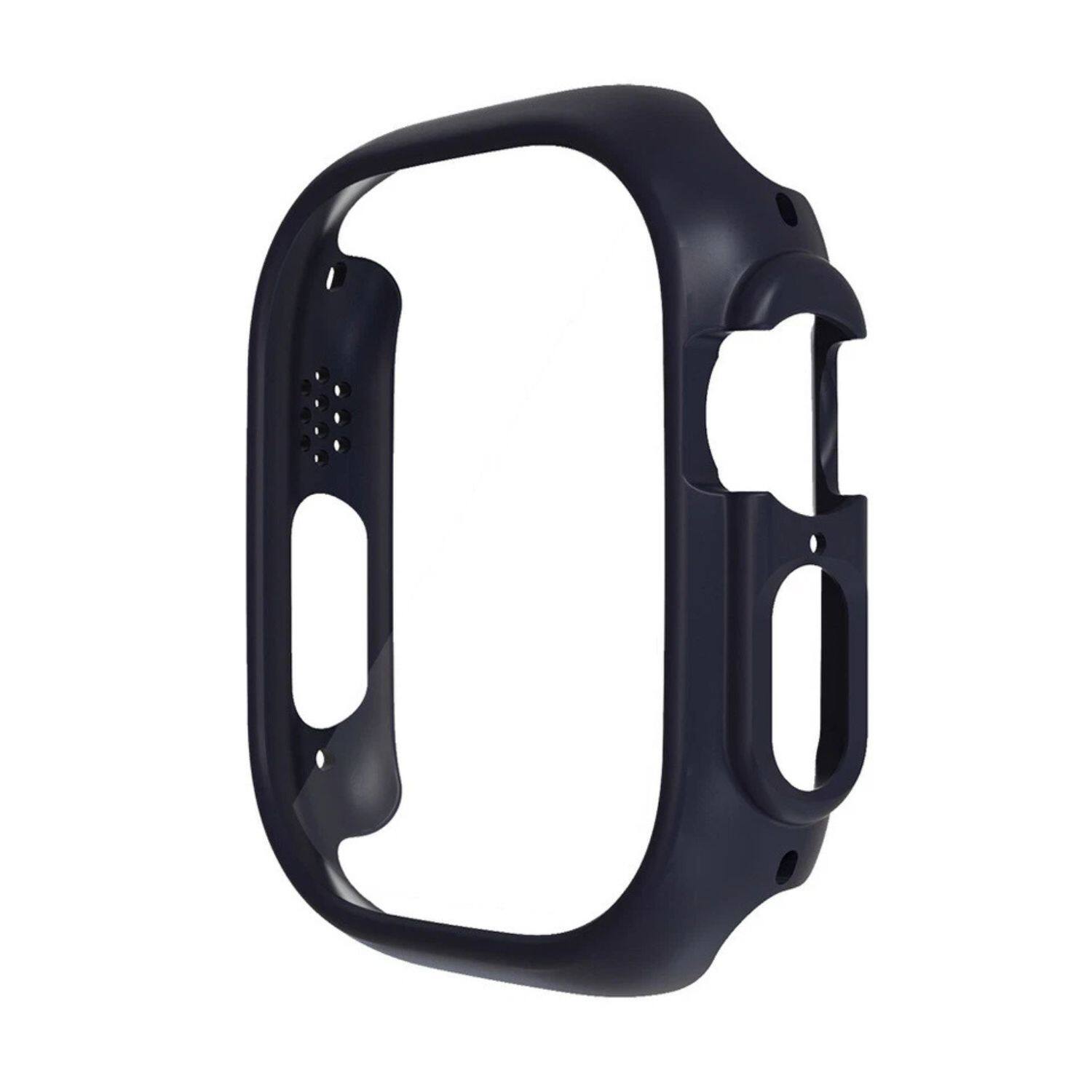 Front. Stock Preferred - Watch Case Frame Protector 41mm Hard PC Bumper for Apple Watch Series 9 8 7 - Midnight Blue.