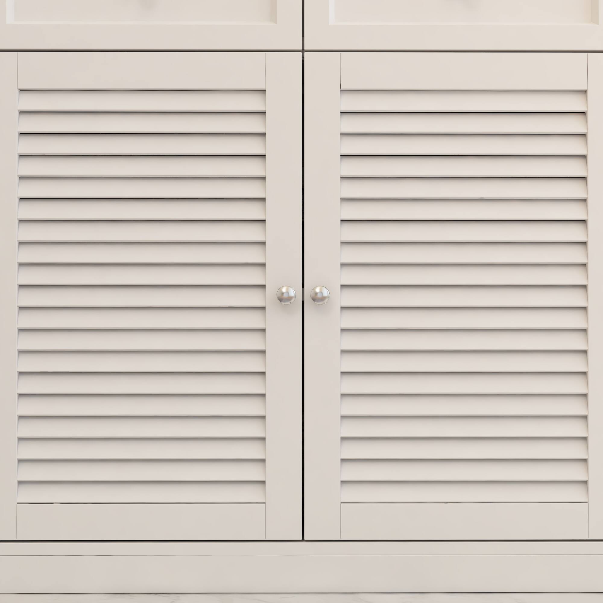 Alt View 4. Famapy - Glass Door Bookshelf with Drawers and Adjustable Shelves – Home Storage & Display Organizer - White.