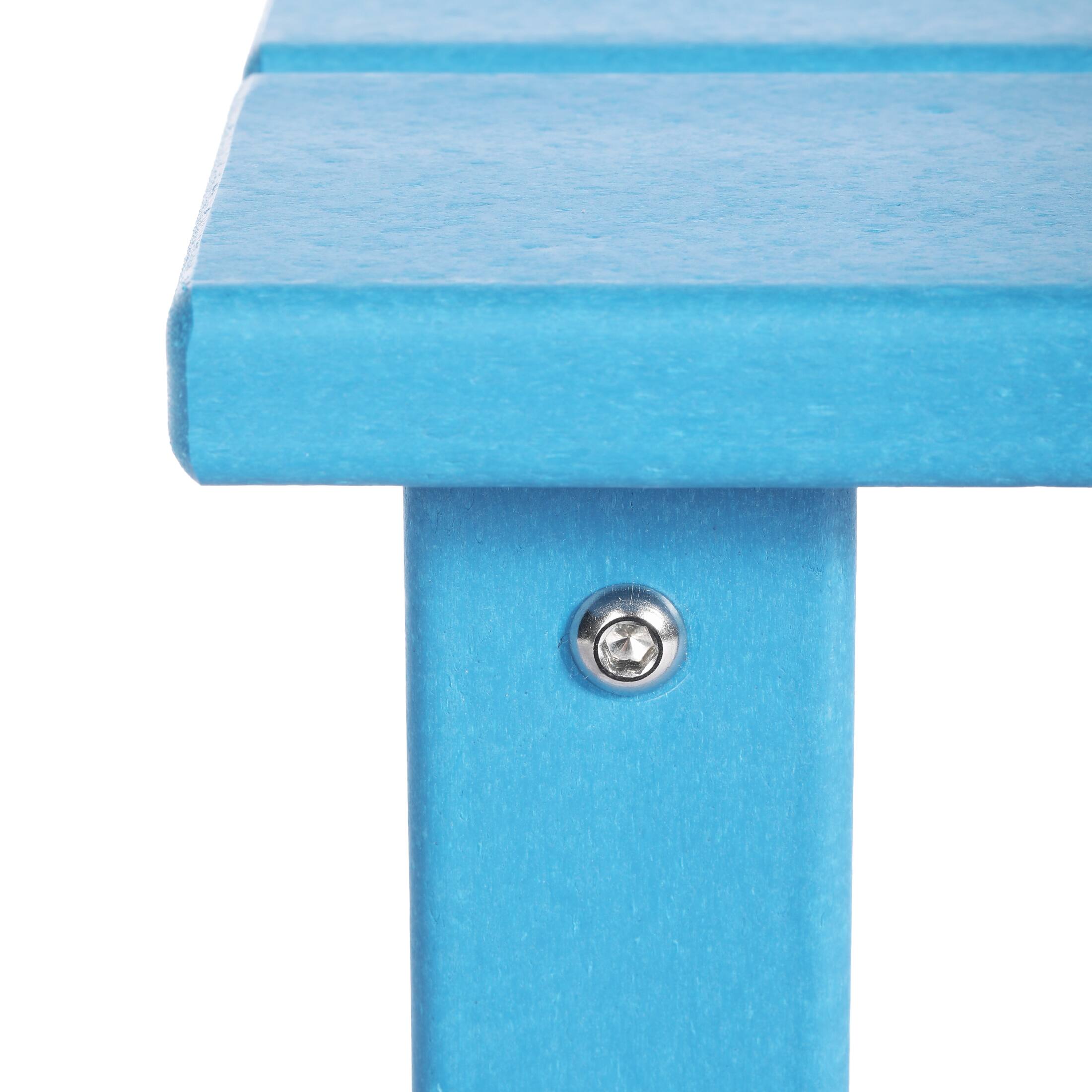 Alt View 2. WestinTrends - WestinTrends Malibu Kids Outdoor Patio Furniture HDPE Adirondack Square Side Table - Pacific Blue.