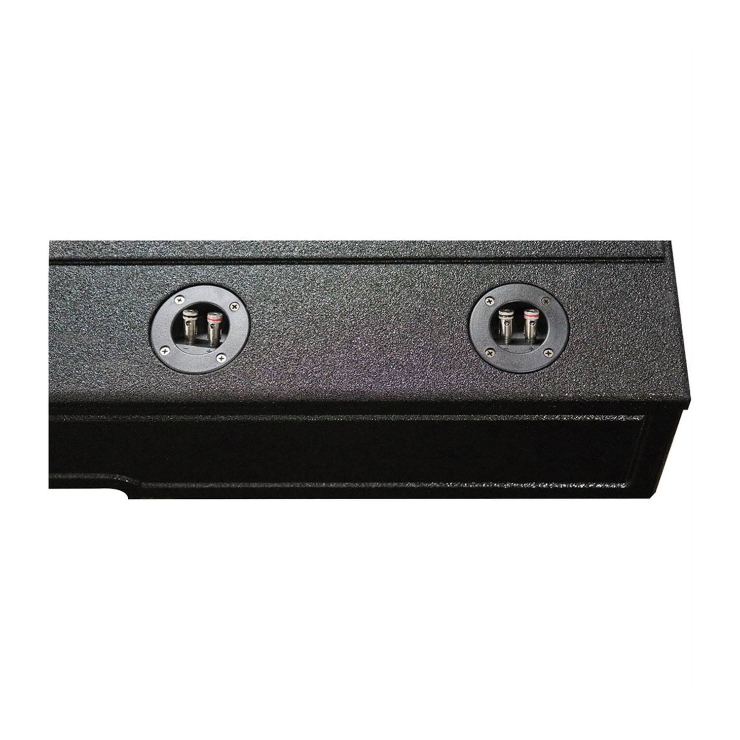 Alt View 5. QPower - QPower QBGMCFF07208 8 Inch Dual Port Subwoofer Box for GMC and Chevy Crew Cab - Charcoal Black.