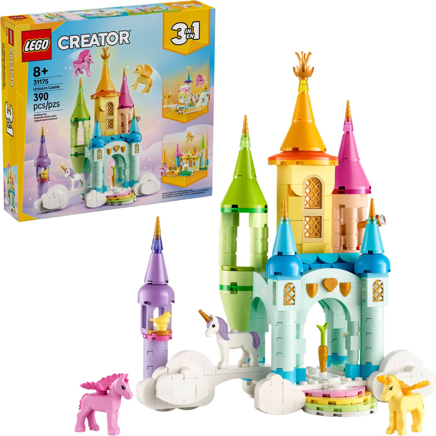LEGO - Creator 3 in 1 Unicorn Castle Building Toy 31175 - Front_Zoom