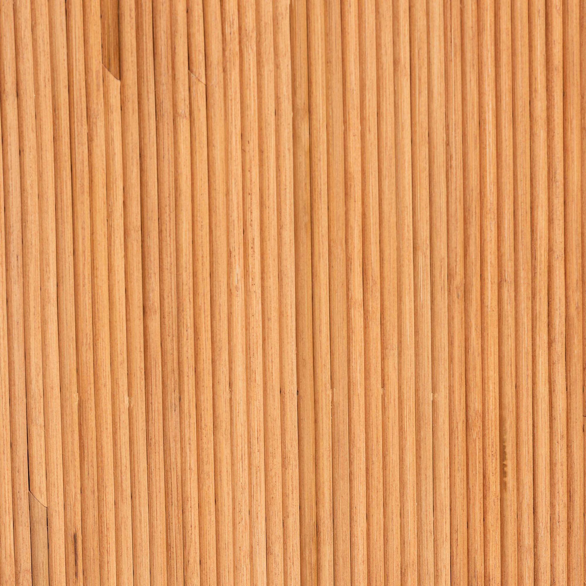 Alt View 4. bali & pari - Eilis Bohemian Fluted Rattan Waterfall Console Table - Light Honey.