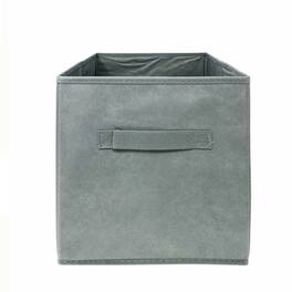 Kitcheniva - Fabric Storage Cube Bins Organizer Basket Containers Bins Fabric Handle 10 Inch 6 Pack Light Gray
