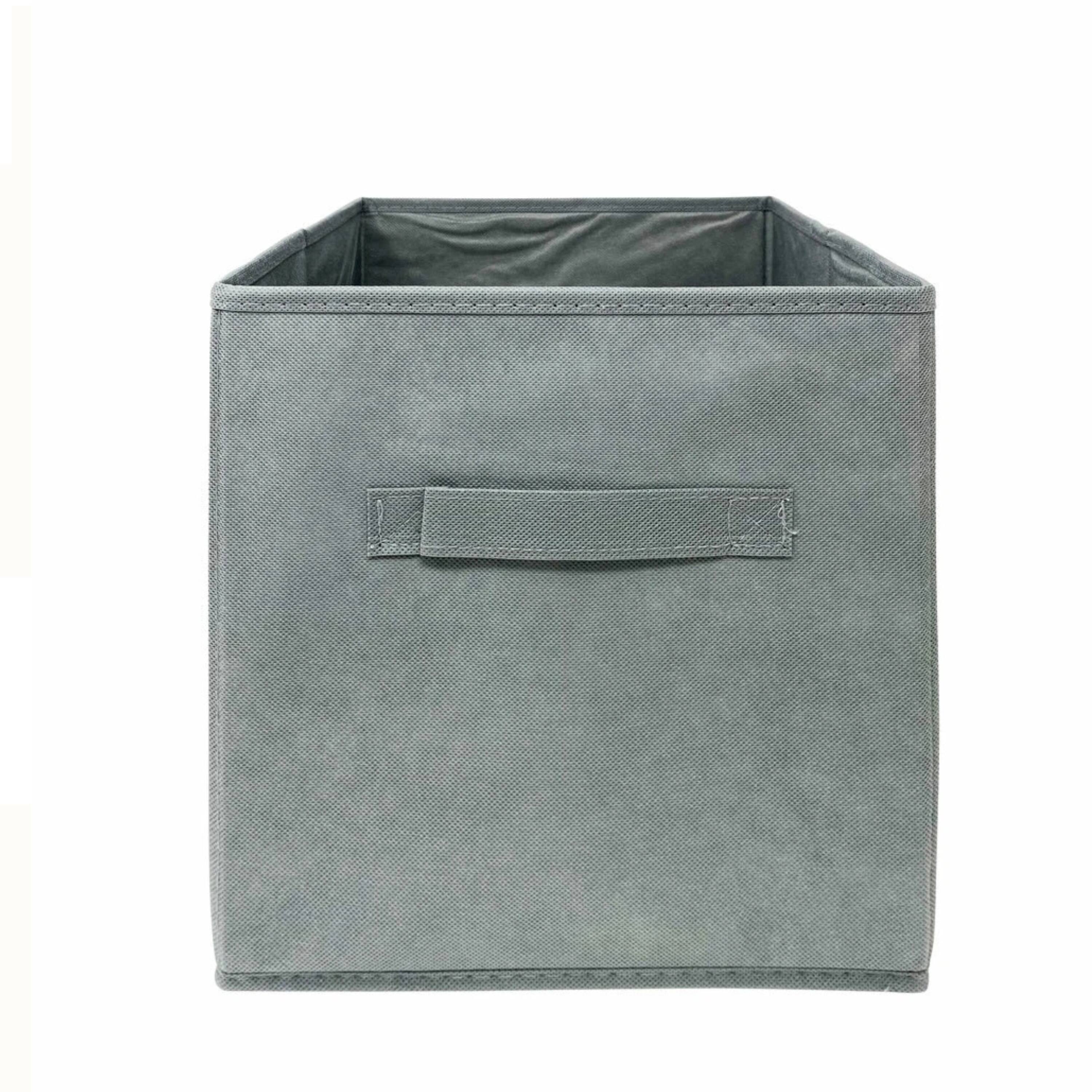 Front. Kitcheniva - Fabric Storage Cube Bins Organizer Basket Containers Bins Fabric Handle 10 Inch 6 Pack Light Gray.