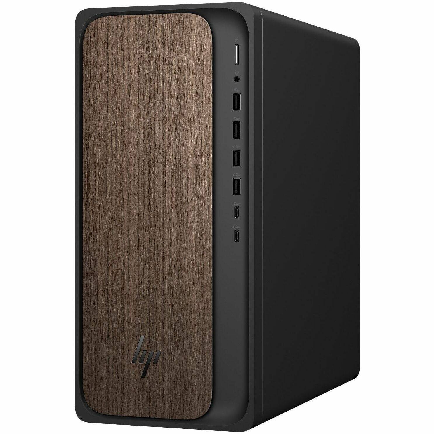 Angle. HP - HP OmniDesk Desktop, Intel Ultra 5 225, 16GB, 1TB, W11, Brown,  M03-0155t - Brown.