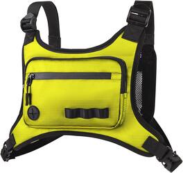 Wikistore - Running Chest Pack for Men Women Lightweight Water Resistant with Phone Holder - Yellow