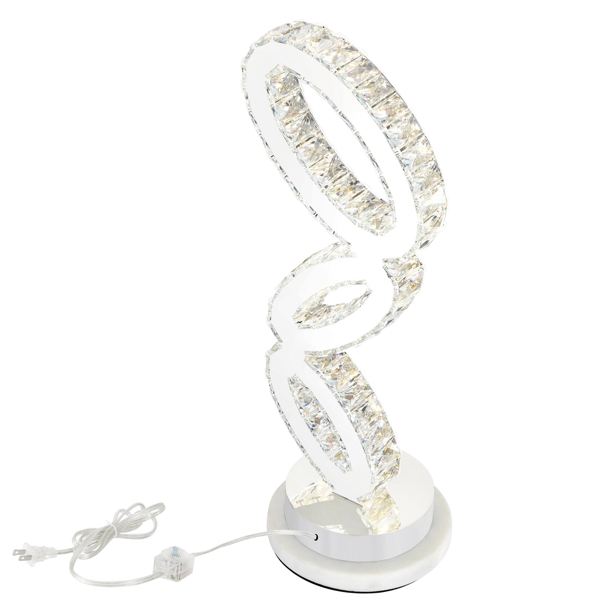 Left. CWI Lighting - Balanced LED Table Lamp With Chrome Finish - Chrome.