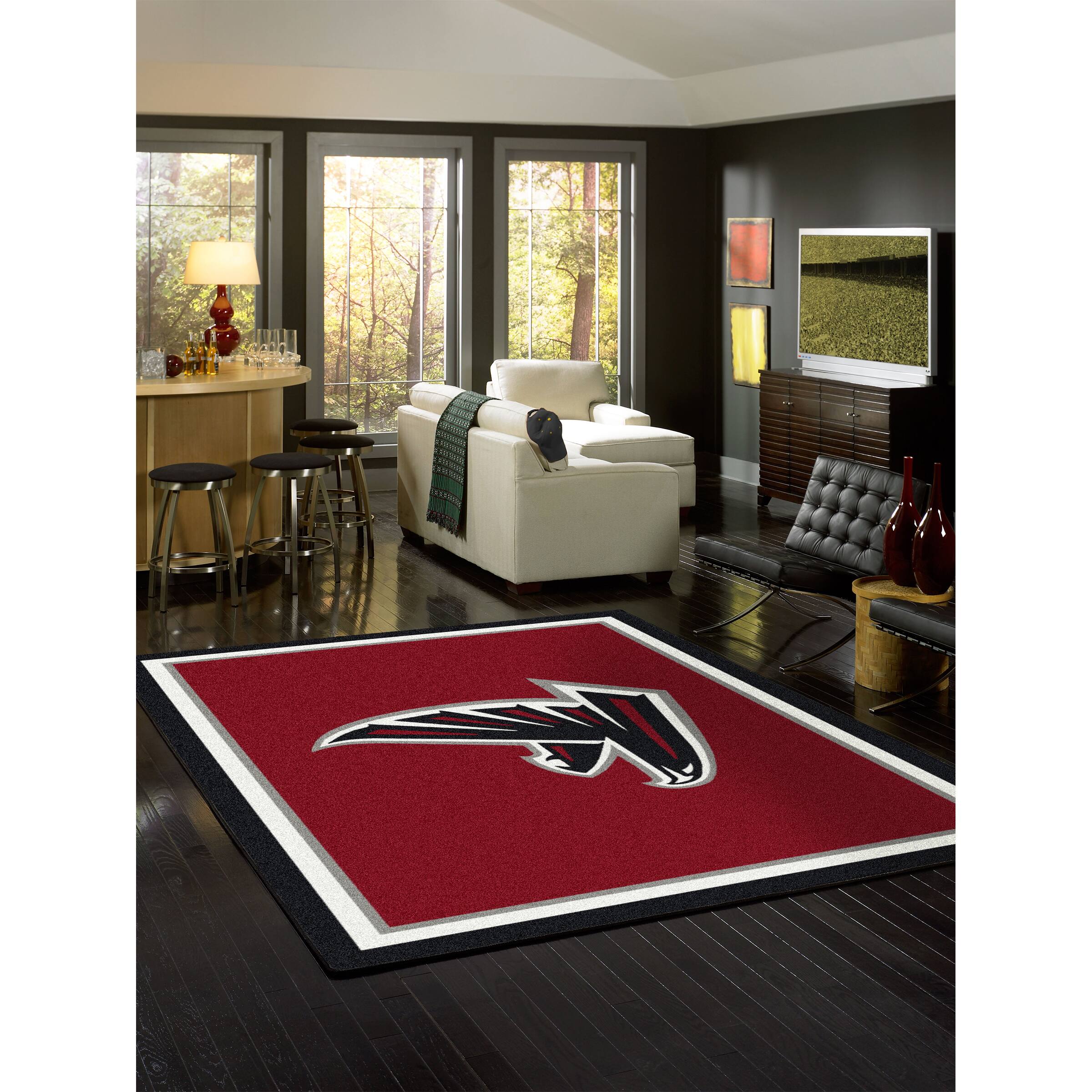 Alt View 1. Imperial - Atlanta Falcons 7'8'' x 10'9'' Spirit Rug - Black.