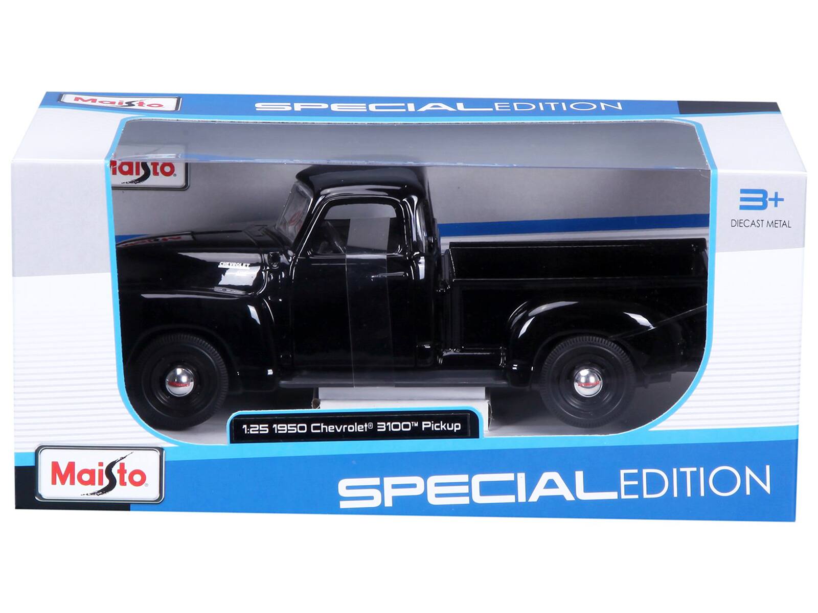 Maisto  
SPECIAL EDITION  
1:25  
1950 Chevrolet 3100 Pickup  
SPECIAL EDITION  
3+  
DIECAST METAL