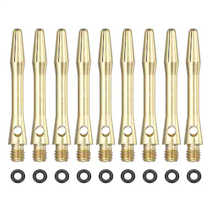 Front. Unique Bargains - Dart Shafts for Steel Tip, Medium 2BA Thread Aluminum Shaft Set, 35mm & 40 Set - Fits Darts Training/Sharpener - Bronze Tone.