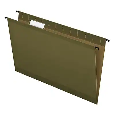 Front. Pendaflex - Pendaflex SureHook Hanging File Folders, Legal Size, Standard Green, 20/Box (PFX 6153 1/5) - Green.