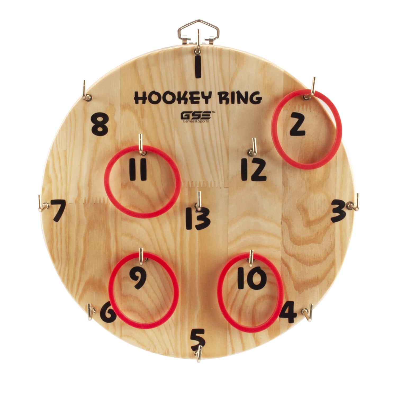 GSE Games & Sports Expert - Hookey Ring Toss Game for Adults & Kids, Wall Mounted Ring Toss Game Indoor/Outdoor for Family and Friends