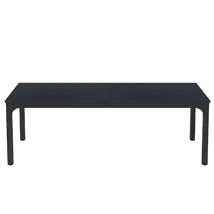 Front. Kadyn - Kadyn Rectangular Dining Table, 78 inch Long Kitchen Table for 6-8 People,Black - Black.