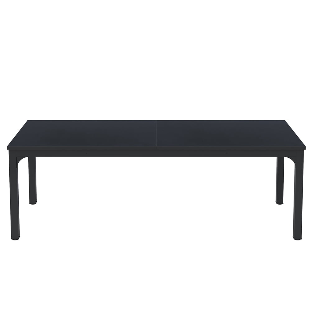 Front. Kadyn - Kadyn Rectangular Dining Table, 78 inch Long Kitchen Table for 6-8 People,Black - Black.