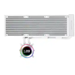 Lian Li - Hydroshift II 360 Liquid CPU Cooler - 2.1" IPS LCD Screen LGA 1851/1700, AMD AM5/AM4 - White