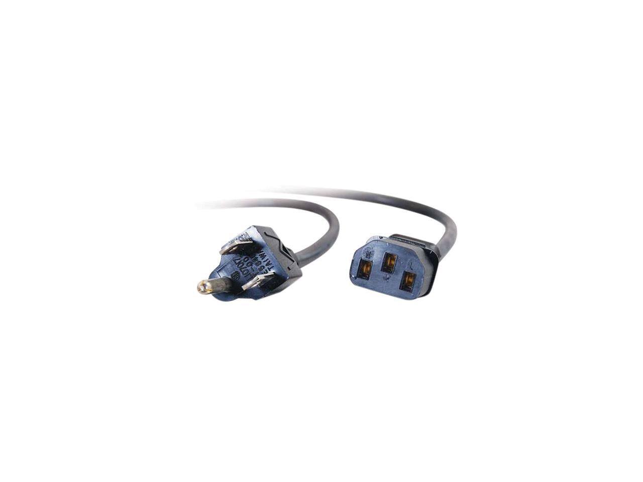 Alt View 2. Cables to Go - C2G 03131 14 AWG Premium Universal Power Cord (NEMA 5-15P to IEC320C13) TAA Compliant, Black (6 Feet, 1.82 Meters).