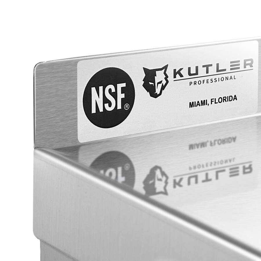 KUTLER Stainless Steel Shelf NSF Commercial Kitchen Wall Shelving ...