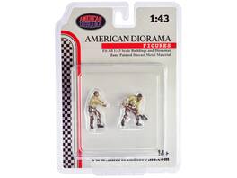 "4X4 Mechanics" 2 Piece Diecast Figure Set 2 for 1/43 Scale Models by American Diorama - Multi