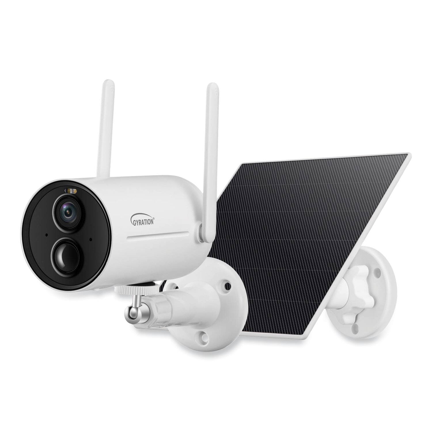 Back. Adesso - Adesso CYBERVIEW 3010 Cyberview 3010 3MP 2304 x 1296 Pixels Smart Wifi Bullet Camera with Solar Panel - White.