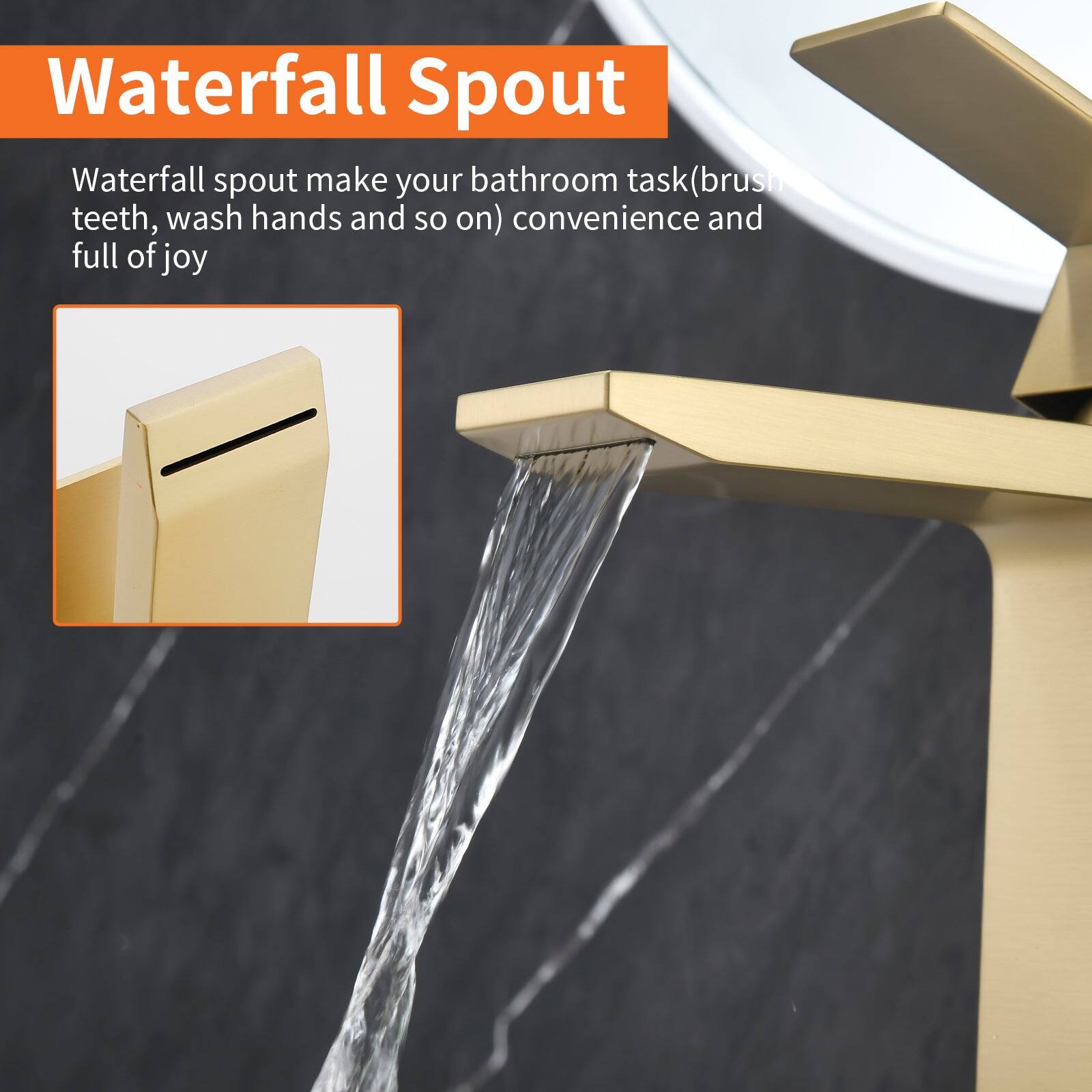 Waterfall Spout

Waterfall spout make your bathroom task (brush teeth, wash hands and so on) convenience and full of joy