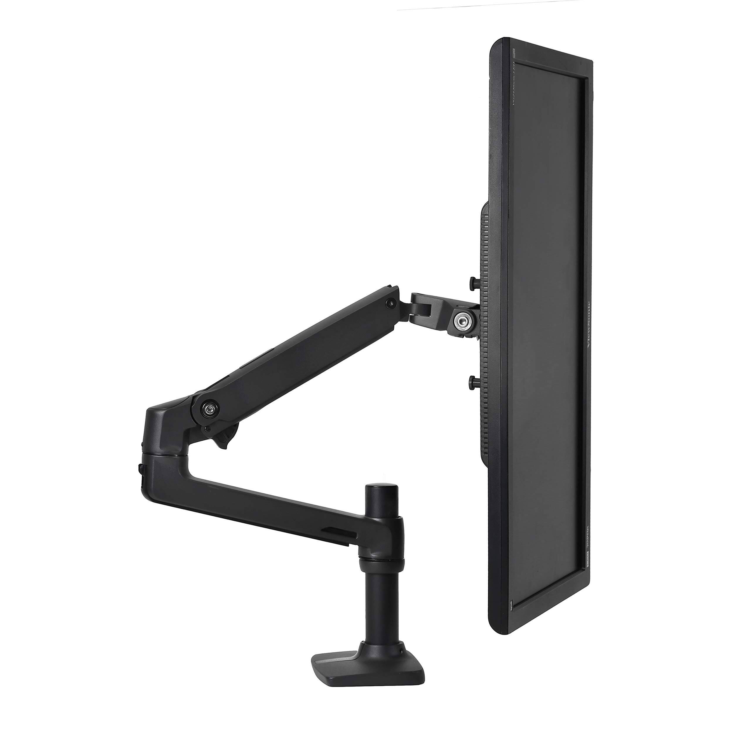 Alt View 3. Cedar Assembly - Lx Monitor Arm Single Desk Mount Fits Flat Curved Ultrawide Computer Monitors Up To 7 s Vesa Or - White LX Arm Tall Pole LX Monitor Arm.