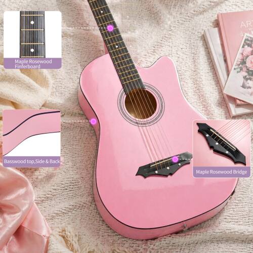 Maple Rosewood Fingerboard  
Basswood top, Side & Back  
Maple Rosewood Bridge