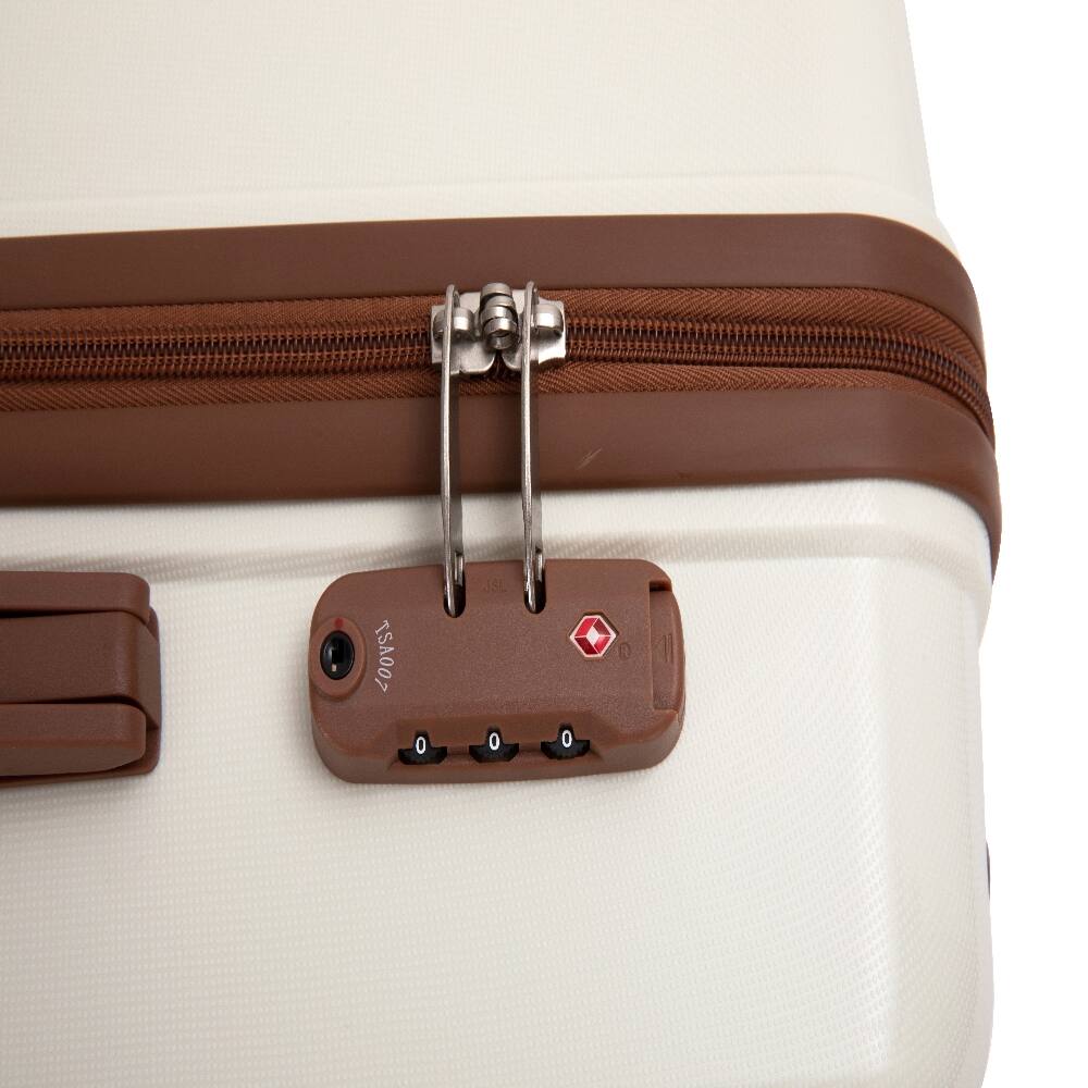 Alt View 7. Ropilly - Ropilly 5-Piece Hardshell Luggage Set White Polypropylene 20/24/28 - White.
