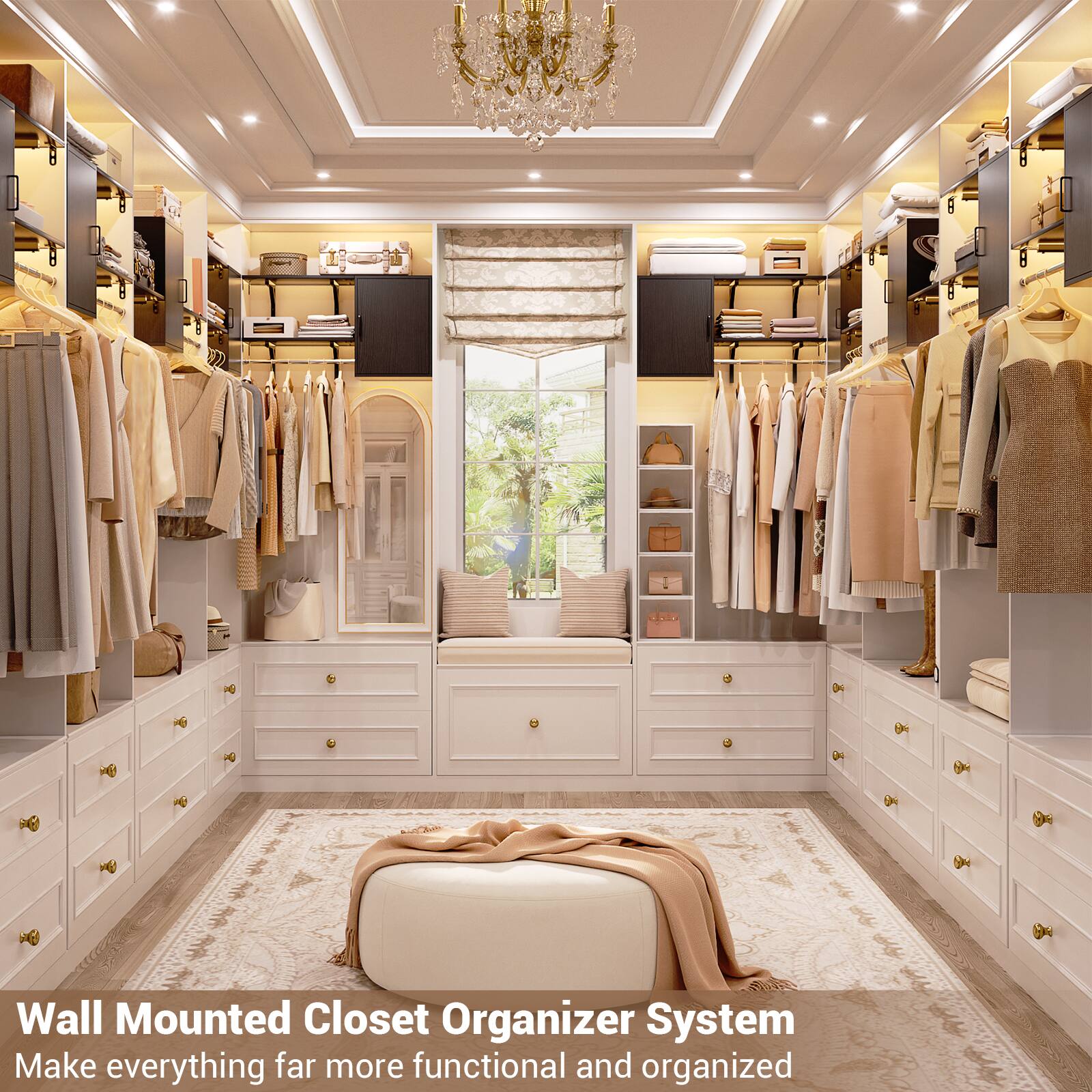 Wall Mounted Closet Organizer System  
Make everything far more functional and organized