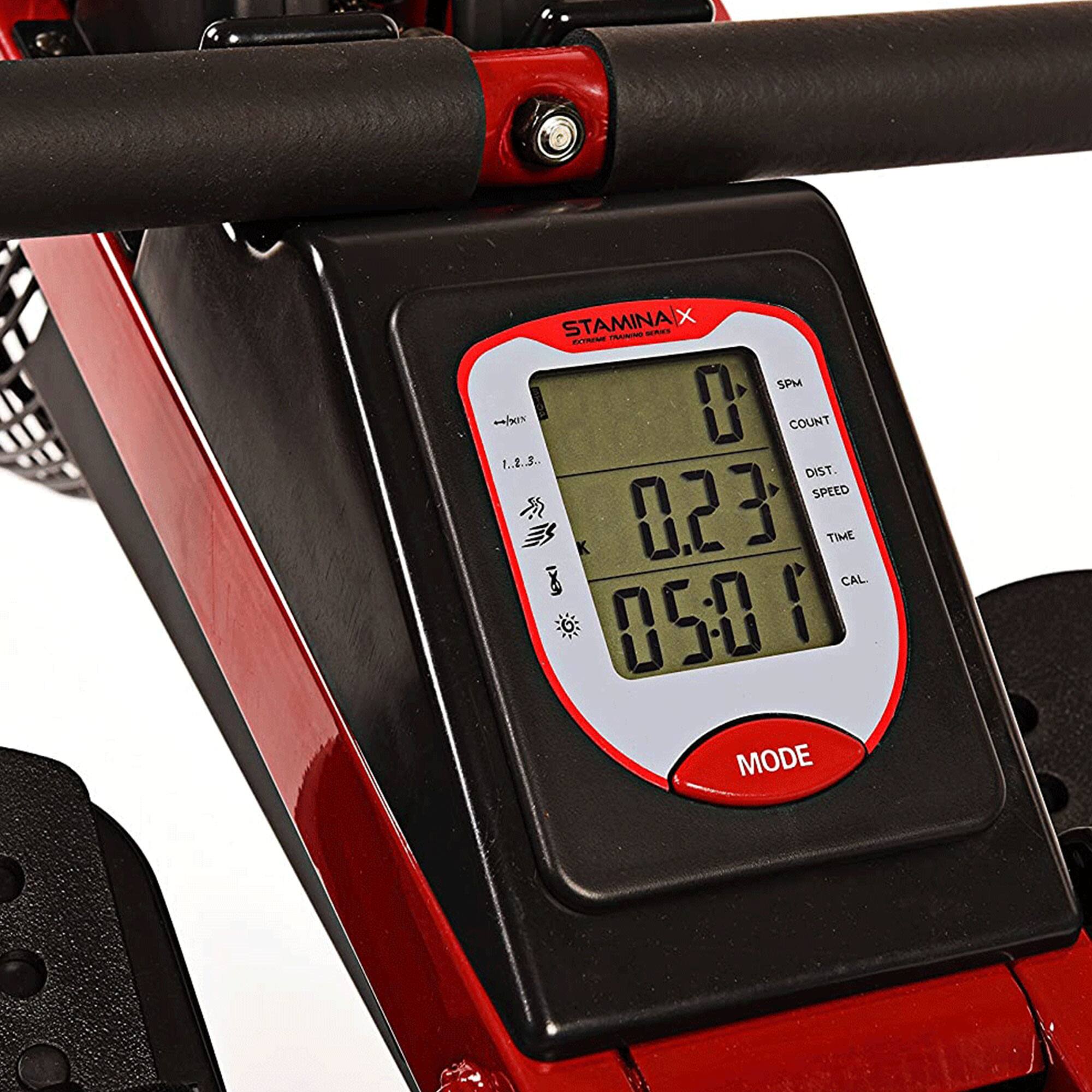 STAMINA X  
COUNT 1.2.3  
DIST. SPEED 0.23  
TIME 05:01  
CAL 0  
MODE