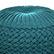 Left. Simpli Home - Grafton Velvet Round Pouf - Teal.