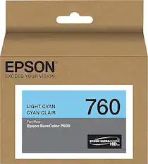 EPSON
EXCEED YOUR VISION
LIGHT CYAN
CYAN CLAIR
For/Pour:
Epson SureColor P600
760
EPSON ULTRACHROME HD