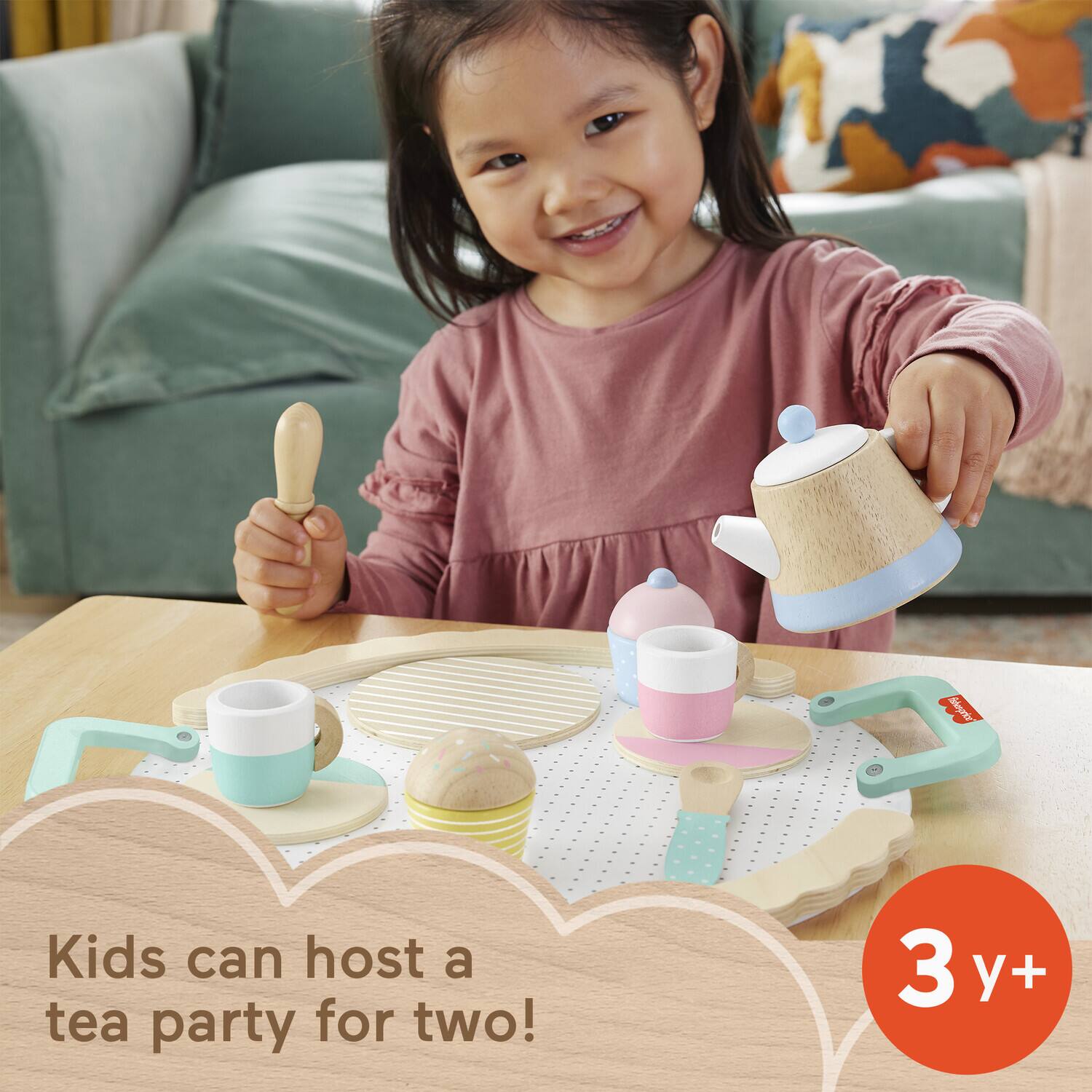 Kids can host a tea party for two!  
3 y+