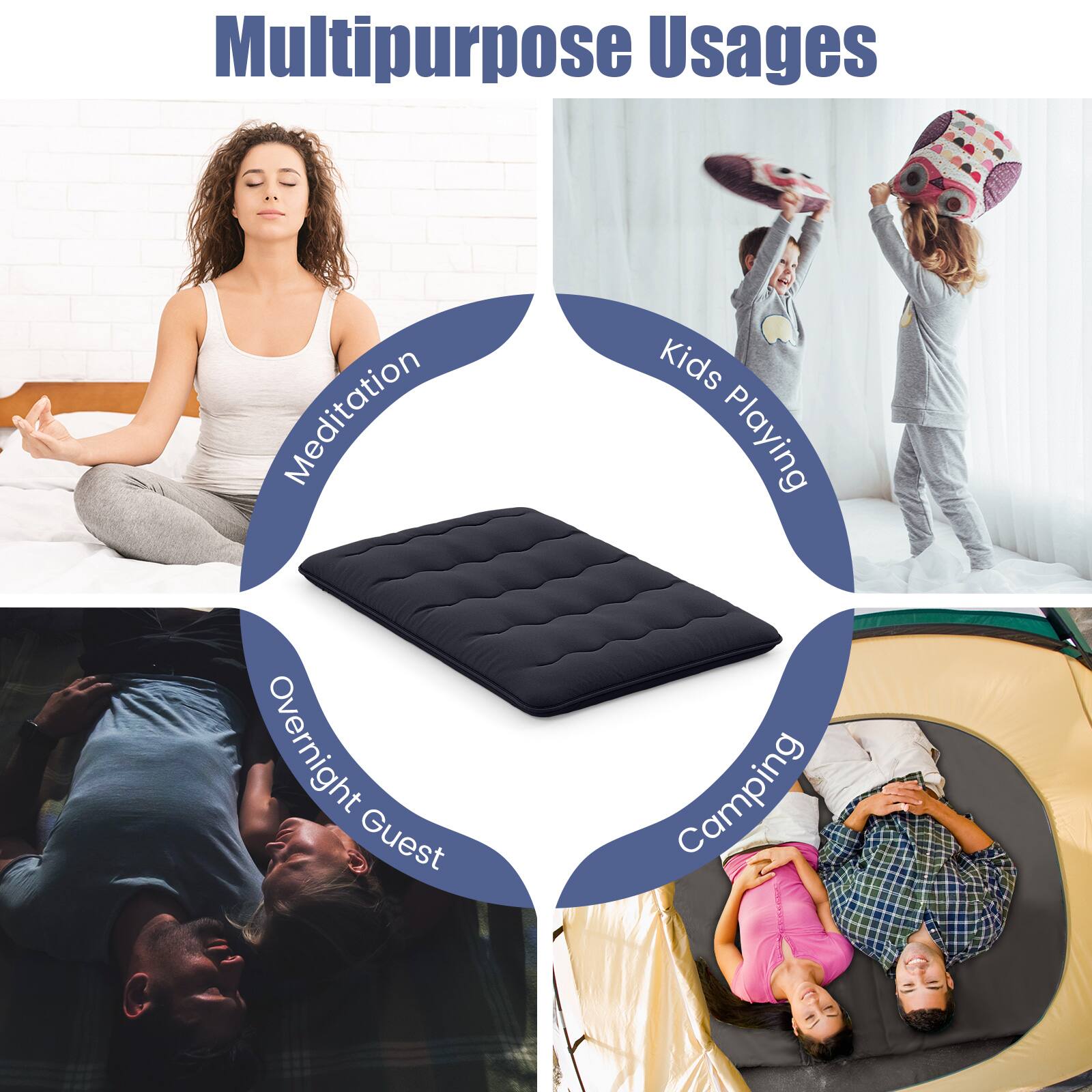 Multipurpose Usages

- Meditation
- Kids Playing
- Overnight Guest
- Camping