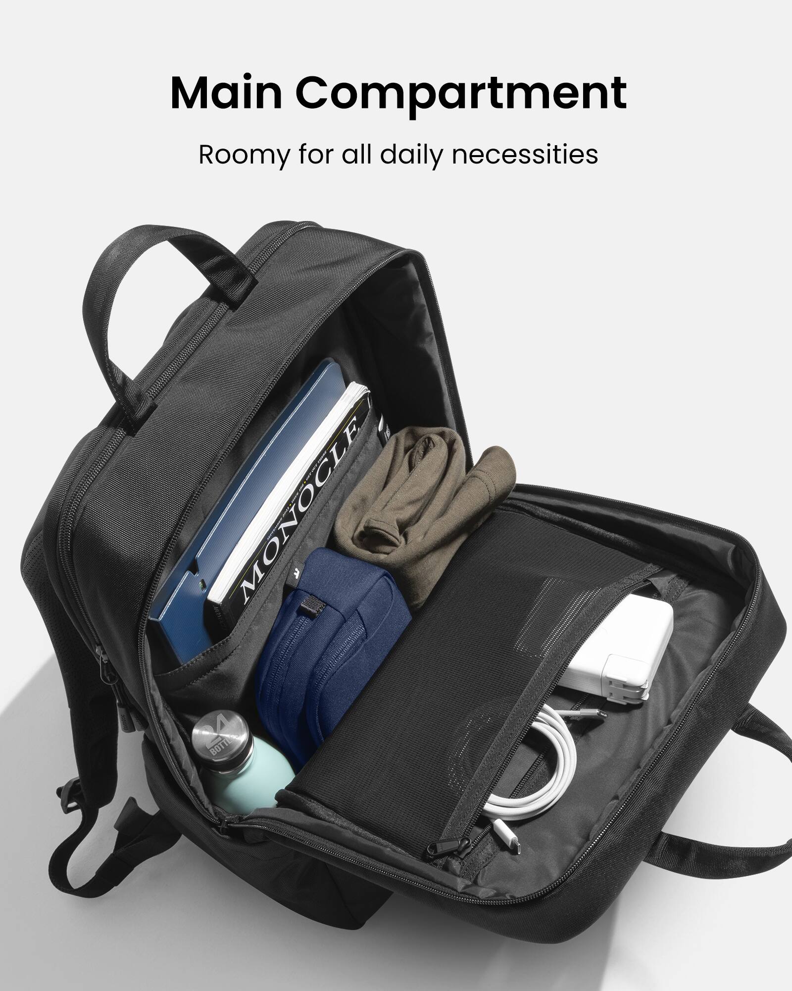 Main Compartment Roomy for all daily necessities Monocle Butt