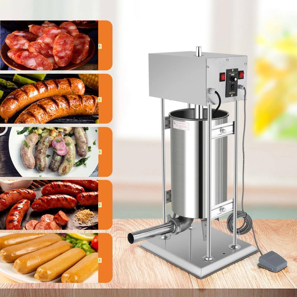 Alt View 10. Winado - 24.3LBS/15L Electric Sausage Stuffer, Adjustable Speed Stainless Steel Sausage Maker Meat Stuffer, Heavy Duty Vertical - Silver.