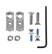 Front. Monogram - Handle Installation Kit for ZXADH1STYSS and ZXADH1MNYSS Dishwasher Handles - Stainless Steel.