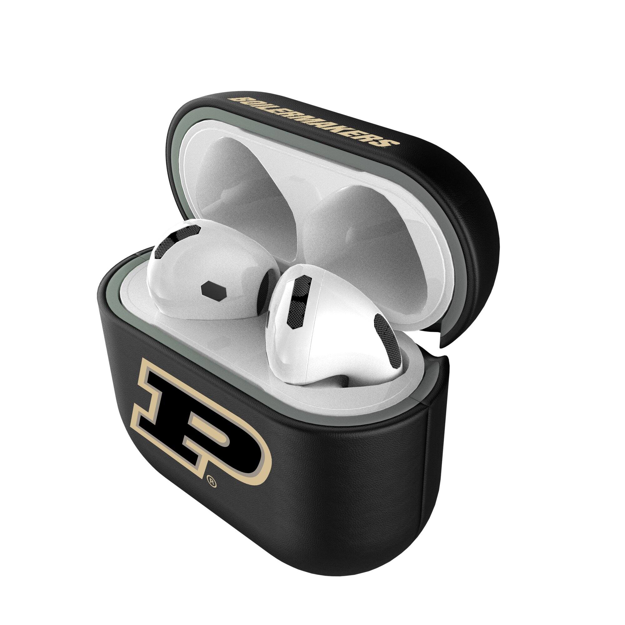 Alt View 3. Keyscaper - Purdue Boilermakers Purdue Boilermakers Insignia AirPods 4th Generation Case Cover - No Size - Black.
