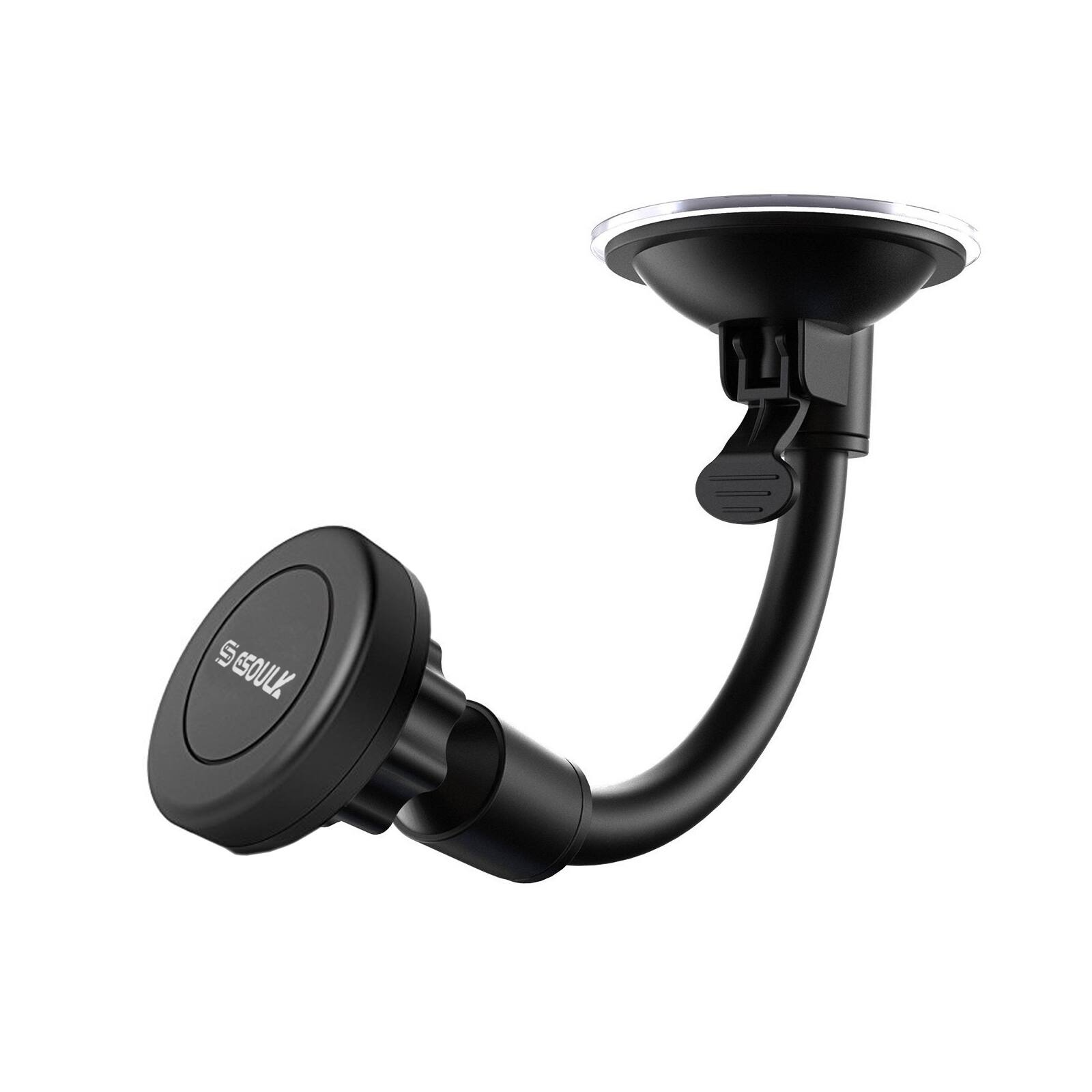 Left. Esoulk - Universal Long Neck Car Dashboard Magnetic Phone Holder Mount - Black.