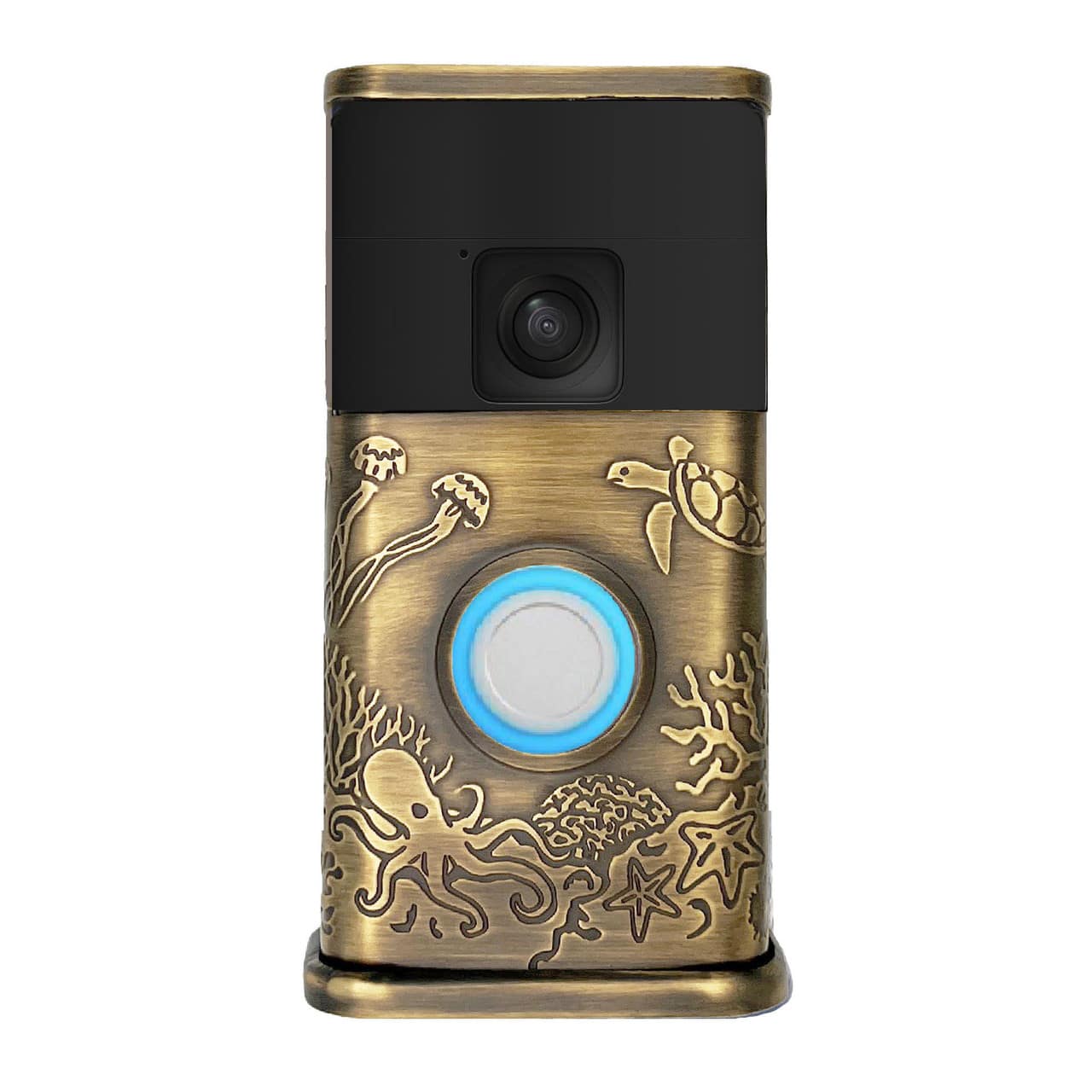 Michael Healy - Coastal Video Doorbell Cover (Ring Battery Doorbell 2024 Release) - Antique Brass