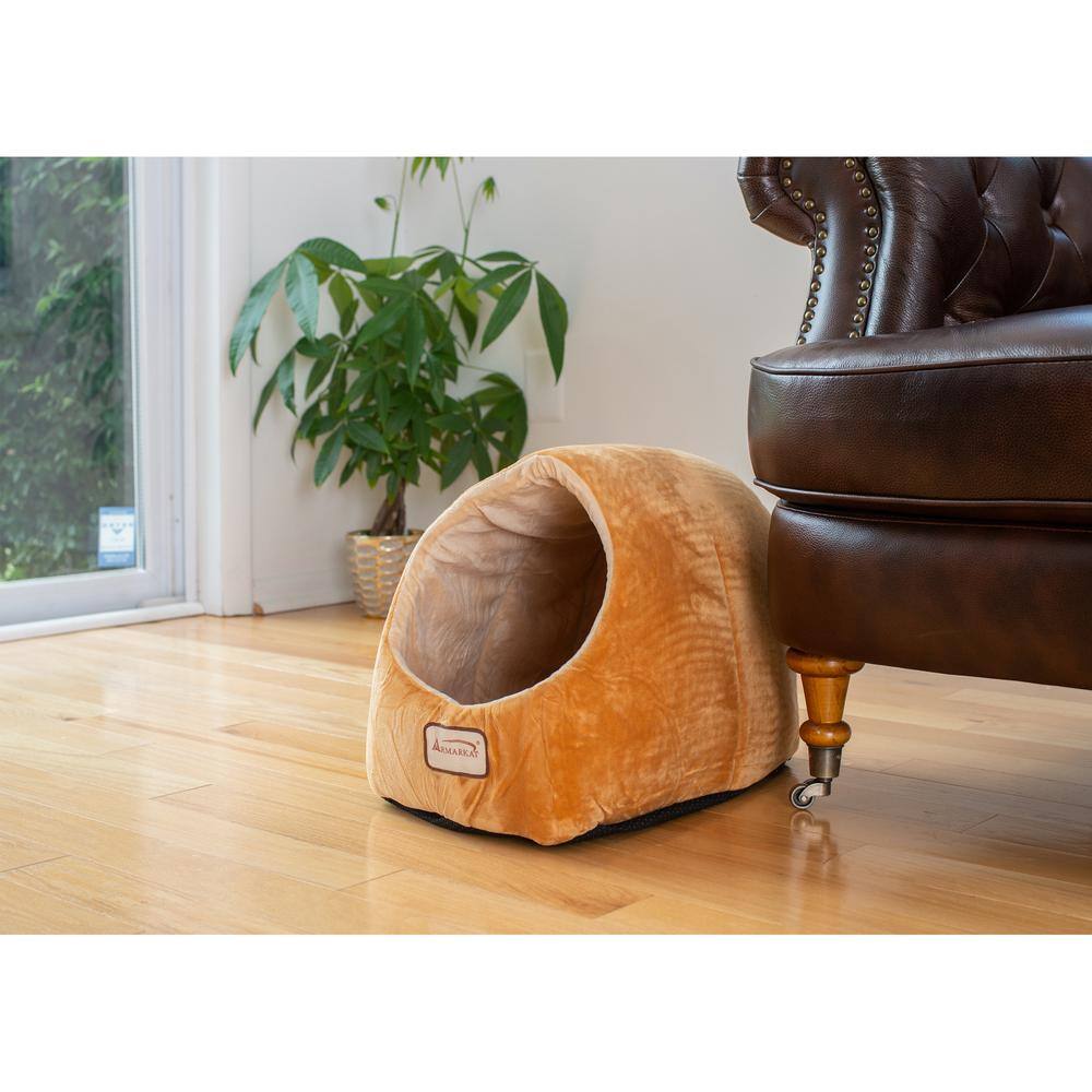 Back. Armarkat - Cat Bed Brown and Ivory - Brown.