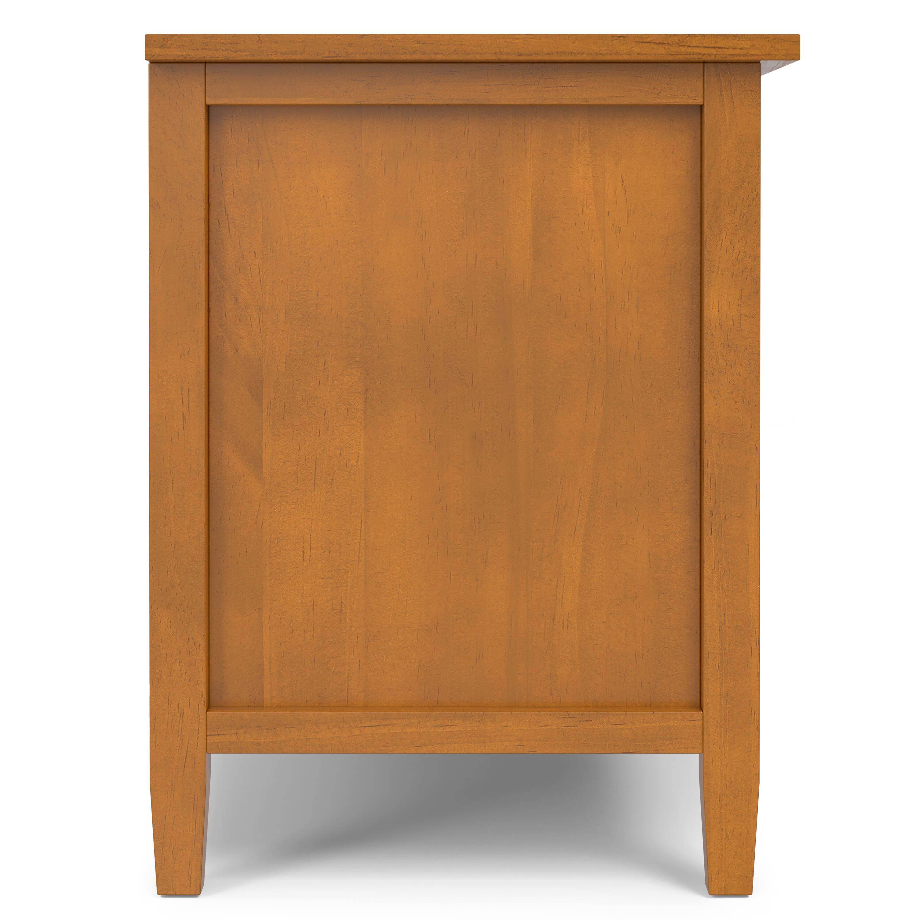 Alt View 1. Simpli Home - Warm Shaker SOLID WOOD 60 inch Wide Transitional  TV Media Stand - Light Golden Brown.