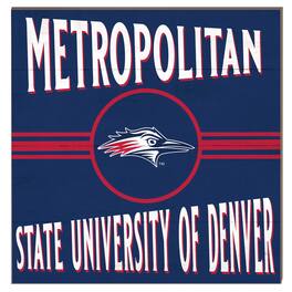 Jardine - MSU Denver Roadrunners 10" x 10" Retro Team Sign - Navy