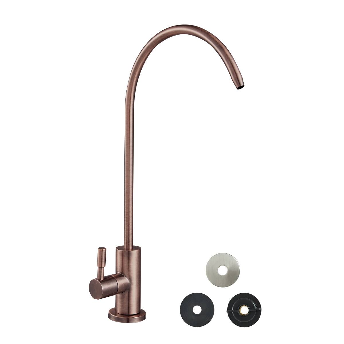 Front. Ropilly - Ropilly Reverse Osmosis Faucet, Lead Free Stainless Steel Drinking Water Faucet, Antique Bronze - Antique Bronze.