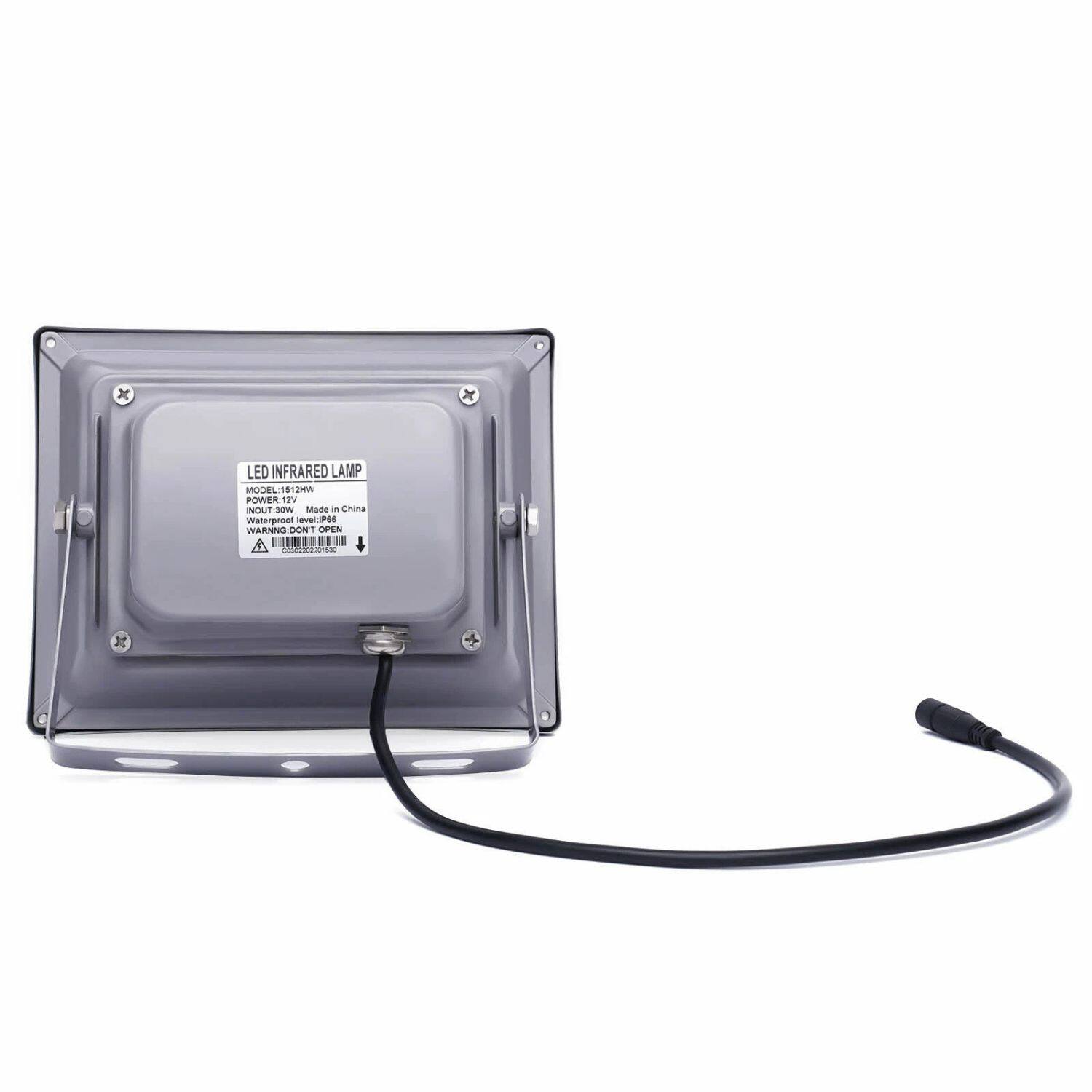 LED INFRARED LAMP  
MODEL: 1912HW  
POWER: 12V  
Made in China  
Waterproof level: IP68  
Voltage: 100-240V  
WARNING: DO NOT SPEND