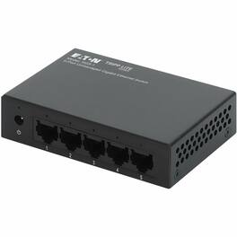 Eaton Tripp Lite Series 5-Port 10/100/1000 Mbps Desktop Gigabit Ethernet Unmanaged Switch, Metal Enclosure - 5 Ports - Black