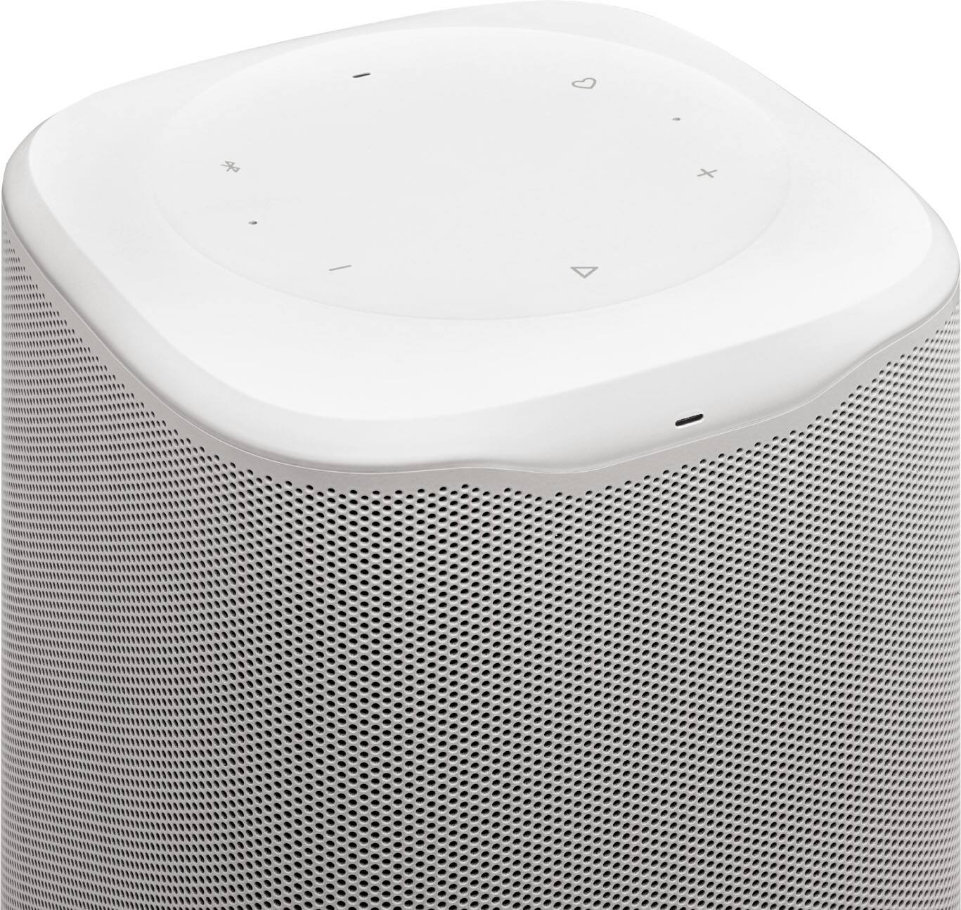 Alt View 6. JBL - Compact Wi-Fi home speaker for easy whole-home listening - White.